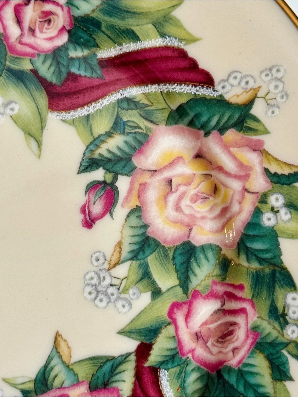 Vintage 1996 Lenox Sentiments of Roses “Peace” Plate